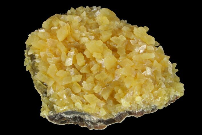 Fluorescent, Yellow Calcite Crystal Cluster - South Dakota #170677